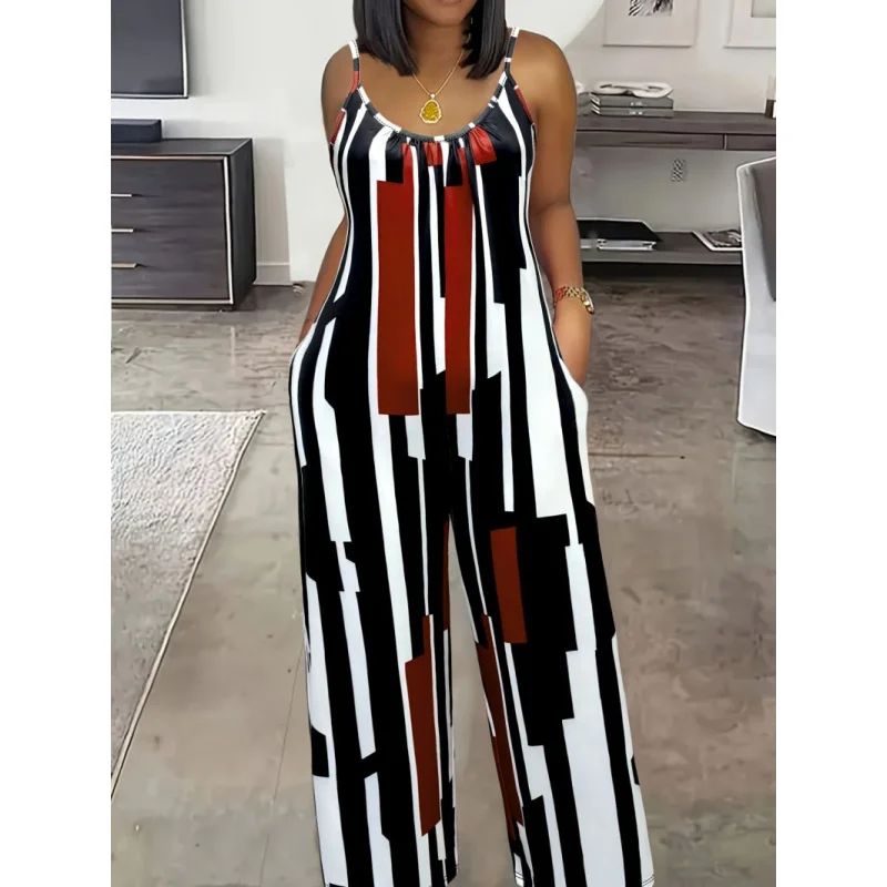 

Summer European and American Cross-Border Fashion Ethnic Style Printed Jumpsuit Shorts