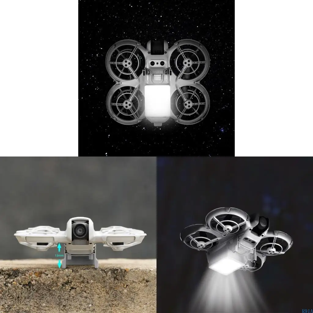 R91AドローンアクセサリーランディングライトタイプC安定したナイトタイムのためのクイックチャージインストール写真