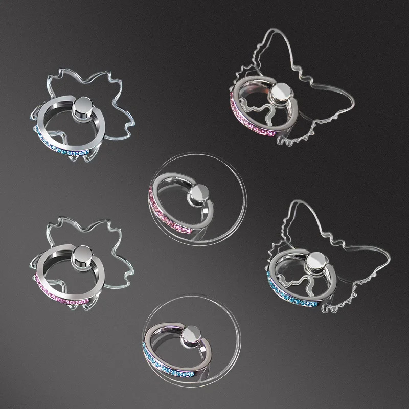 Universal Transparent Finger Ring Handy Smartphone Ständer Halter Für iPhone 12, Xiaomi Samsung Smartphone Auto Halterung Ständer – Detail 1