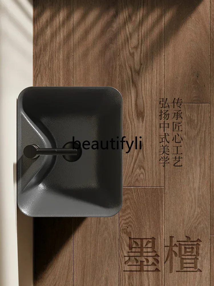 

Asmt59 New Chinese column basin, retro bathroom art, outdoor courtyard floor-to-ceiling washbasin
