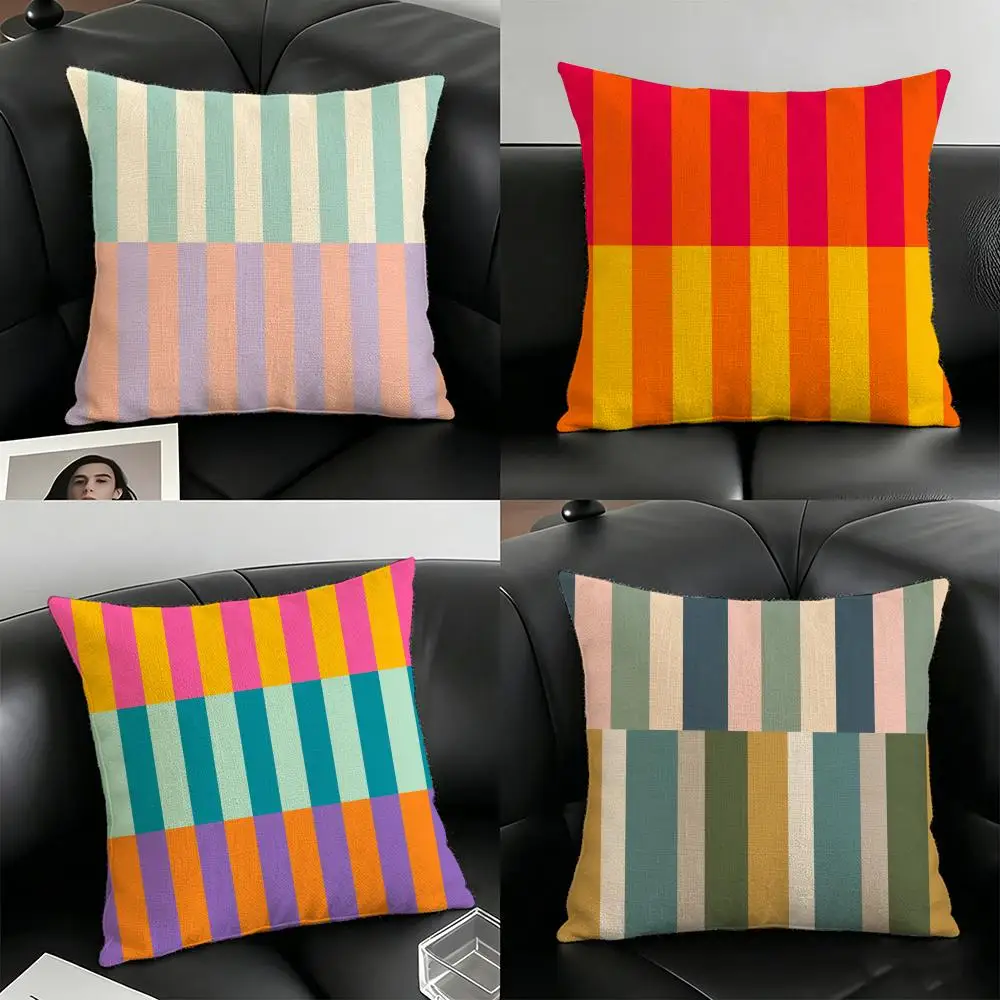 Spooky Goat Face Cushion Cover Natural Linen Organic Fabric Double-Sided Printing Breathable For Home Decor