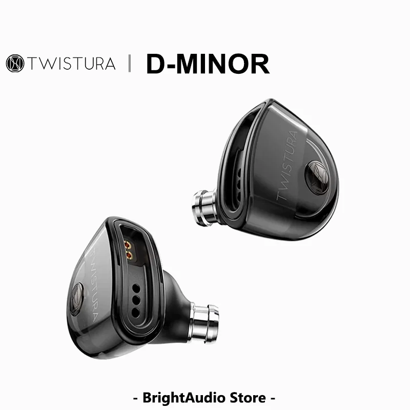 TWISTURA D-MINOR 10mm Dual-Magnetic Dynamic Driver IEM HiFi Earphone 0.78mm High-Purity Oxygen-Free Copper Silver-Plated Cable