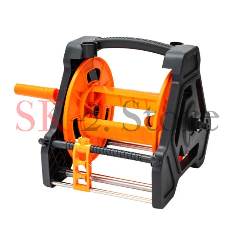 Automatic water pipe truck watering coil drainage hose storage rack guide wheel household car wash water pipe storage turntable
