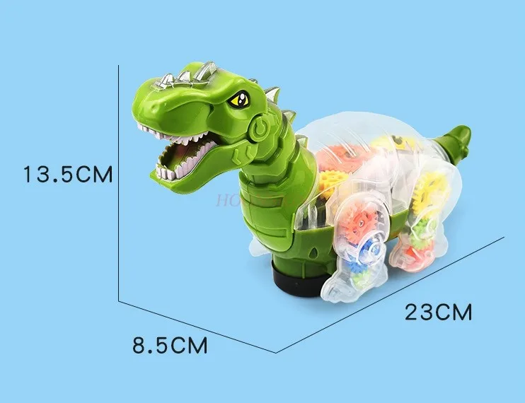 Kinder elektrische universelle Dinosaurier Spielzeug Auto Sound und Licht Musik transparente Ausrüstung Flash Spielzeug Junge Geschenk