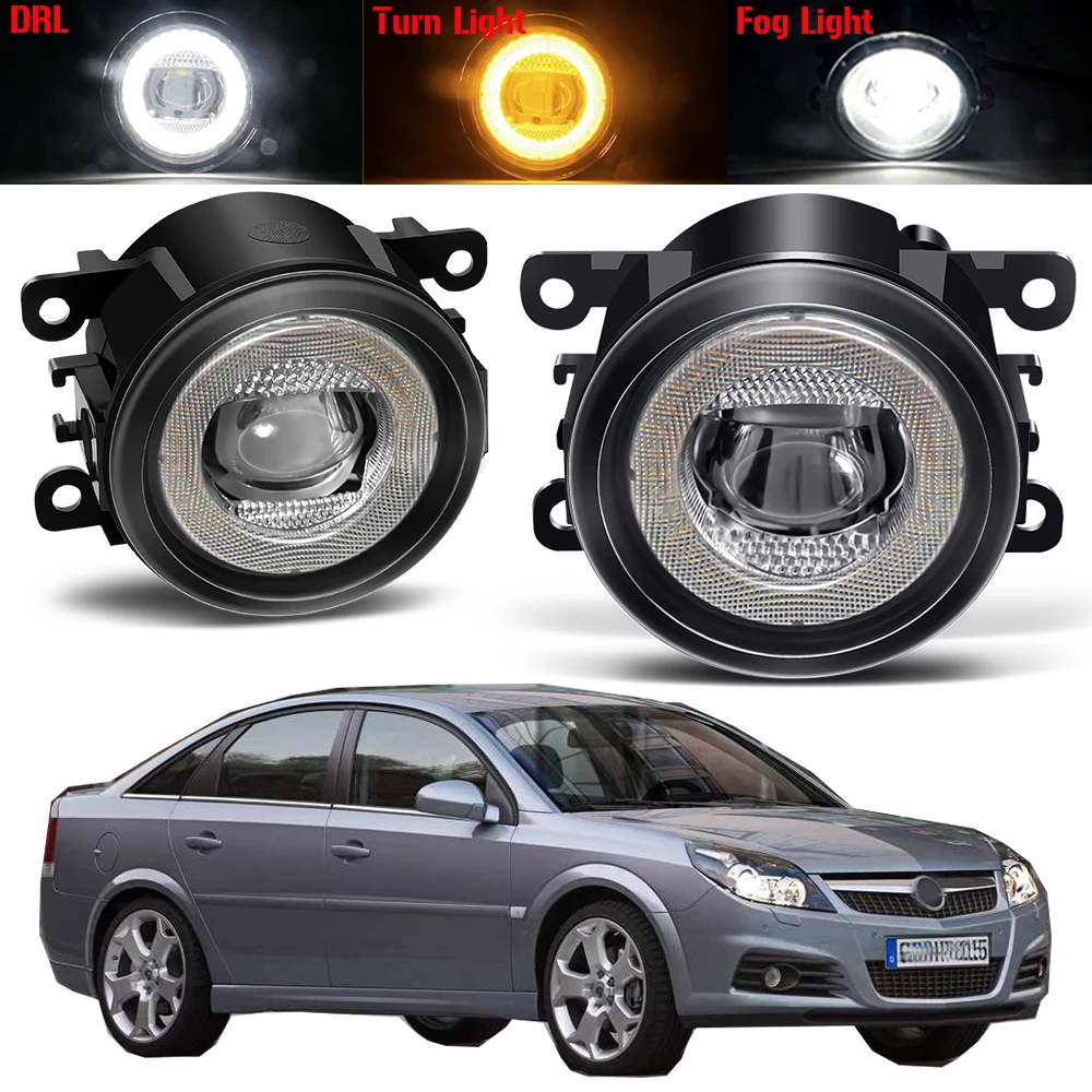 

3IN1 Car Angel Eye Fog Light Assembly LED Fog Turn Signal Daytime Running Lamp DRL 30W 12V For Vauxhall Opel Vectra C 2002-2008