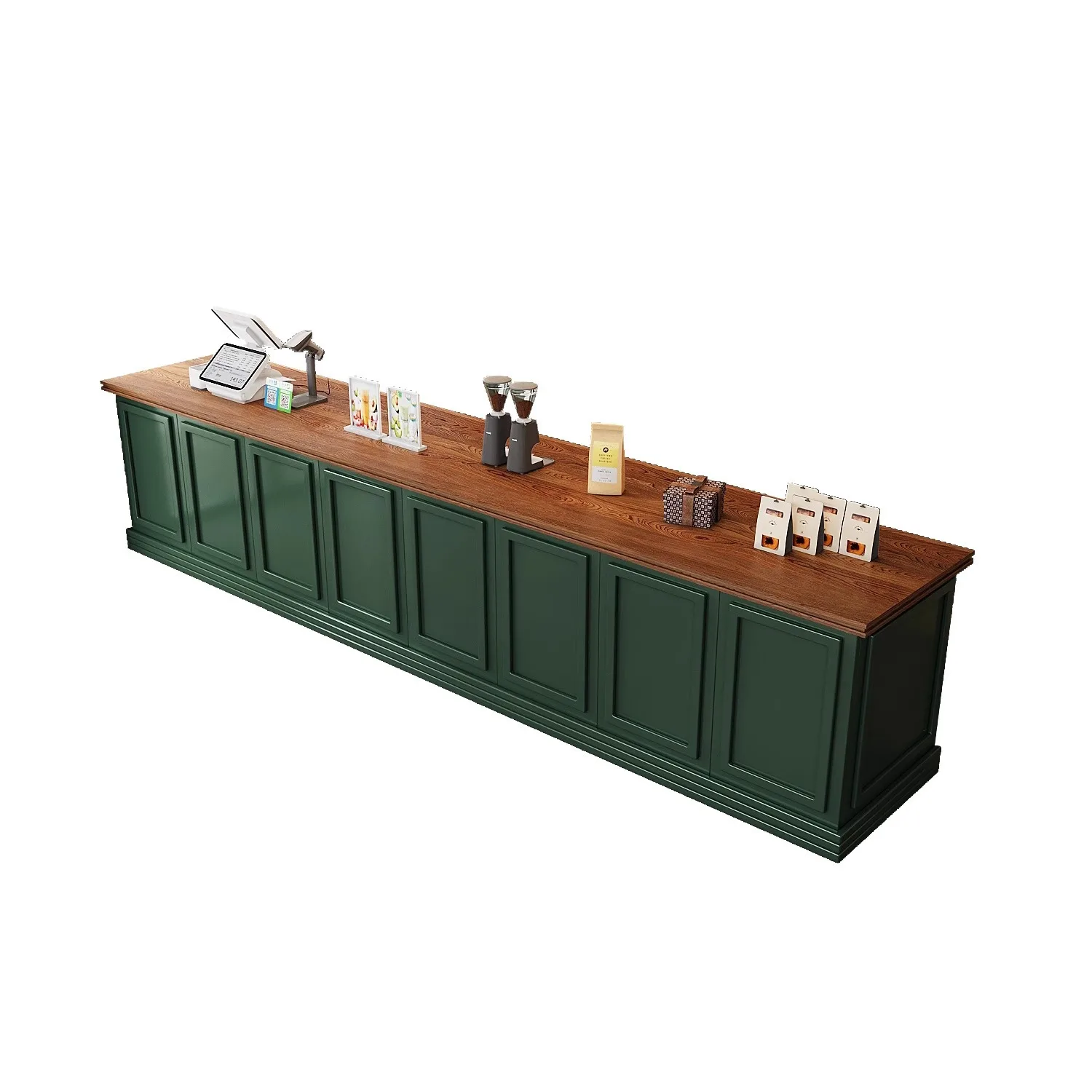 

Retro coffee bar Western restaurant Baking milk tea shop checkout page Reception