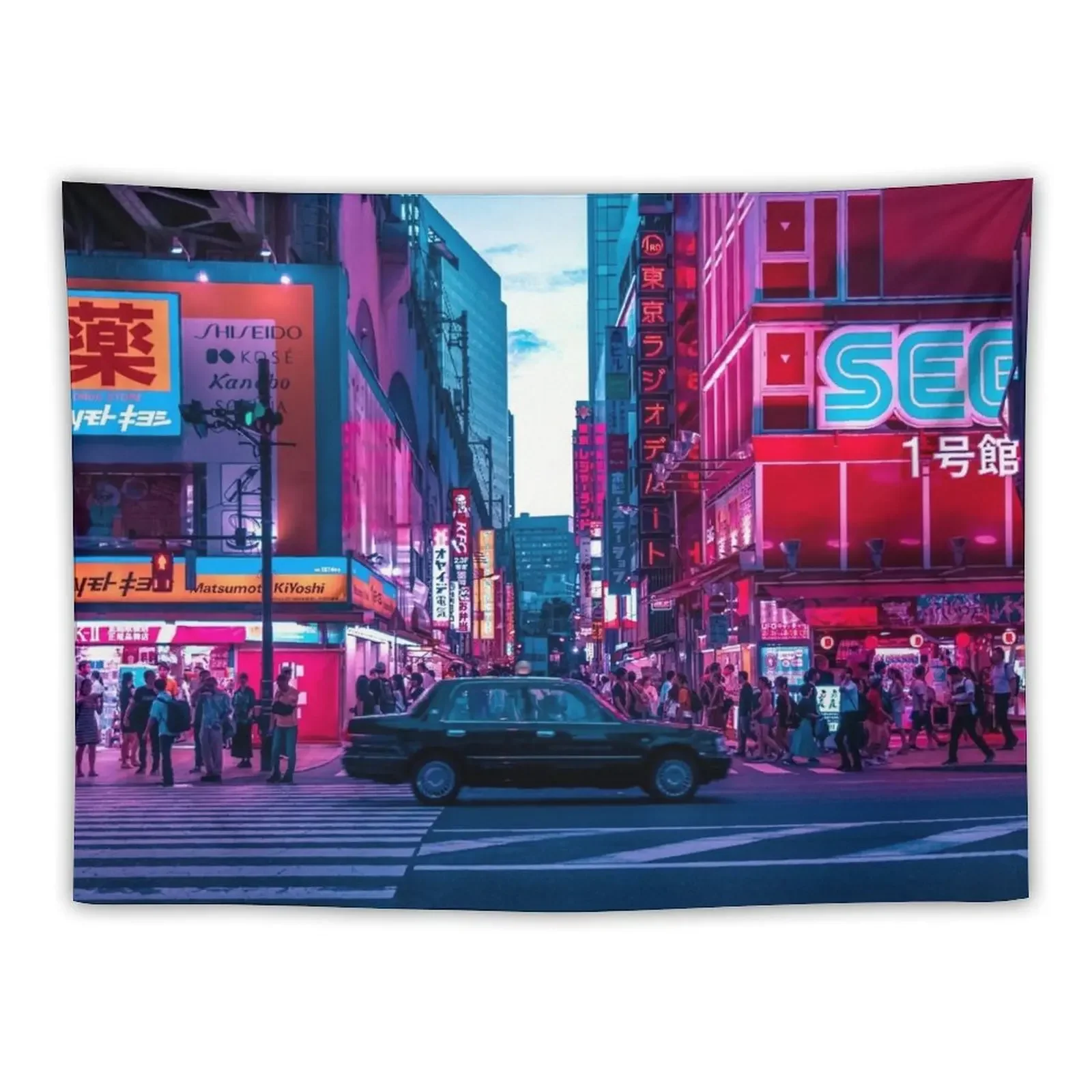 Evening sights of Akihabara Tapestry Wall Hanging Wall Tapete For The Wall Room Decor For Bedroom Tapestry