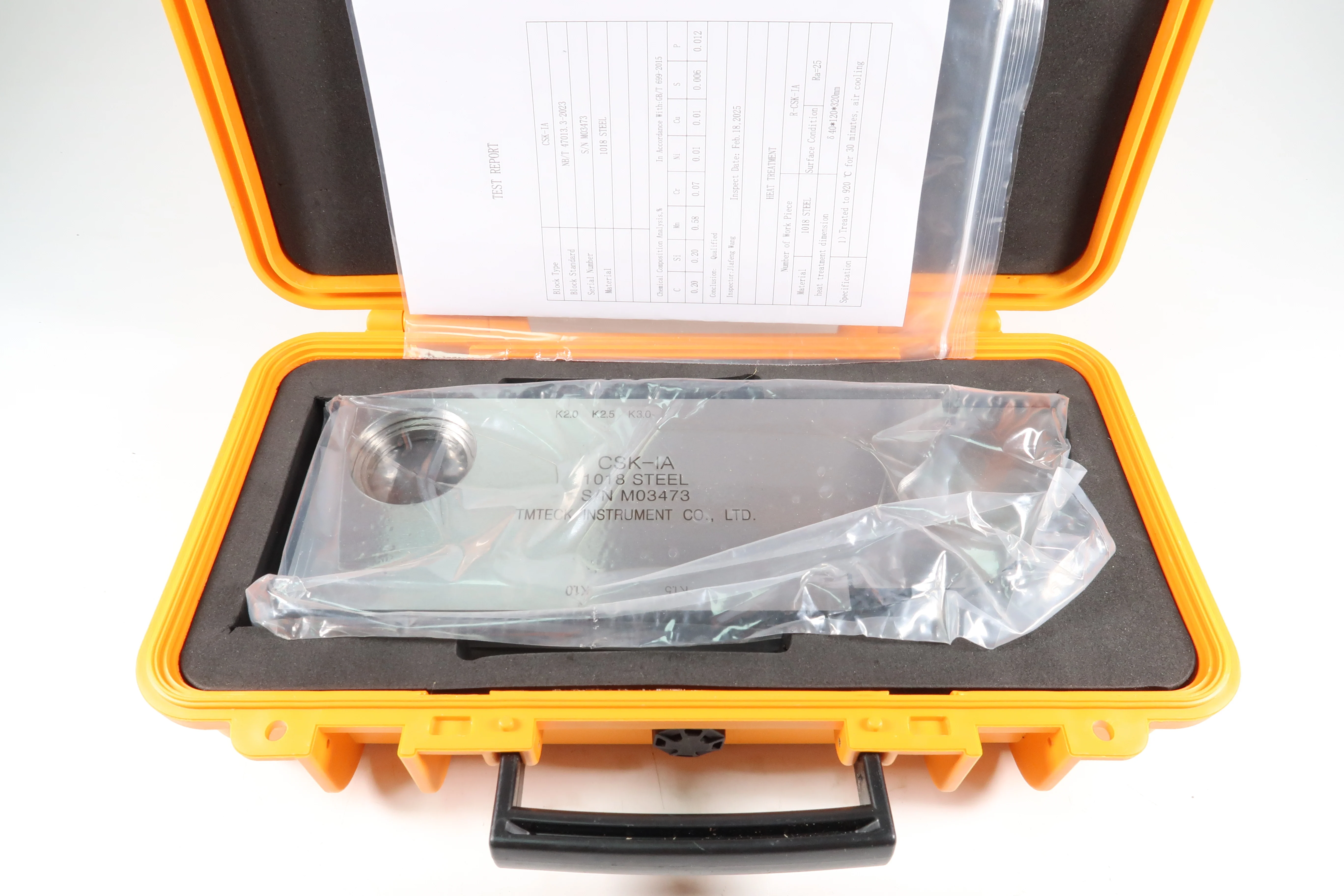 NDT CSK-IA Calibration Test Block 1018 Steel  With Our Factory Certificate