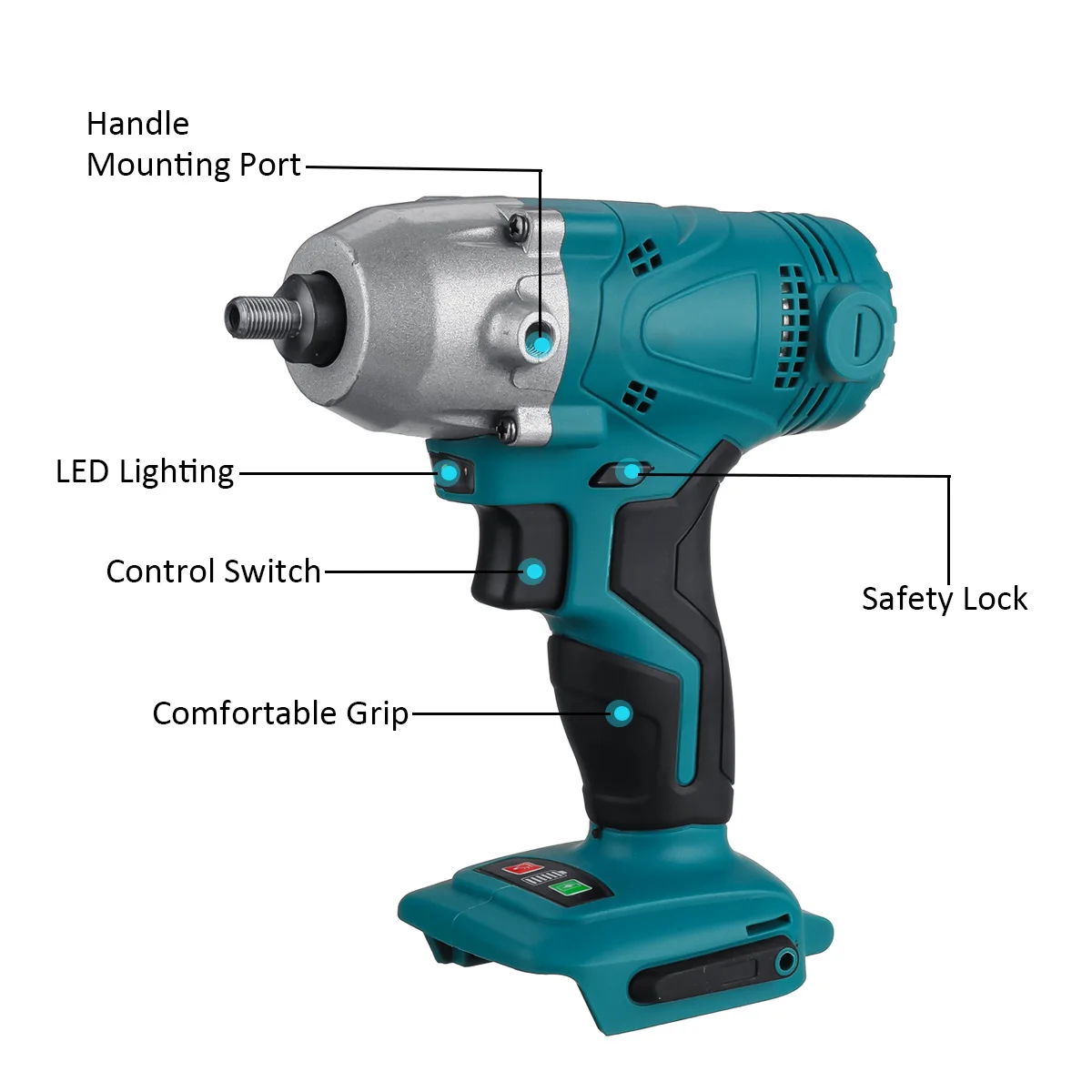 Polisseuse électrique sans fil 2 en 1, avec perceuse LED, Kit de pilote, 6800rpm, tampons de polissage pour batterie 18V Makita