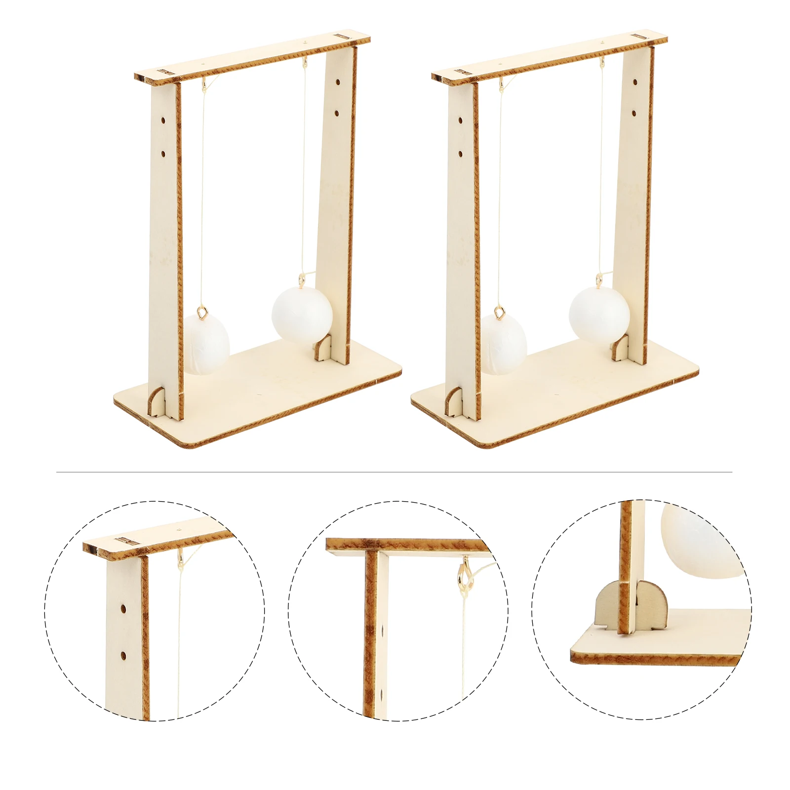 Kit de experimento de bola flutuante, 2 peças, equipamento de física, ferramenta de estudante, princípio de mesa, aprendizagem de madeira