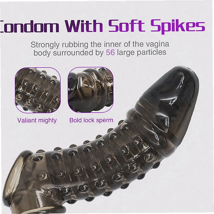 Silicone Penis​ Sleeve Cap Extention Enlargement Condoms Sex Toys for Men  For Men Enlargement Condoms Glans Cover view 4