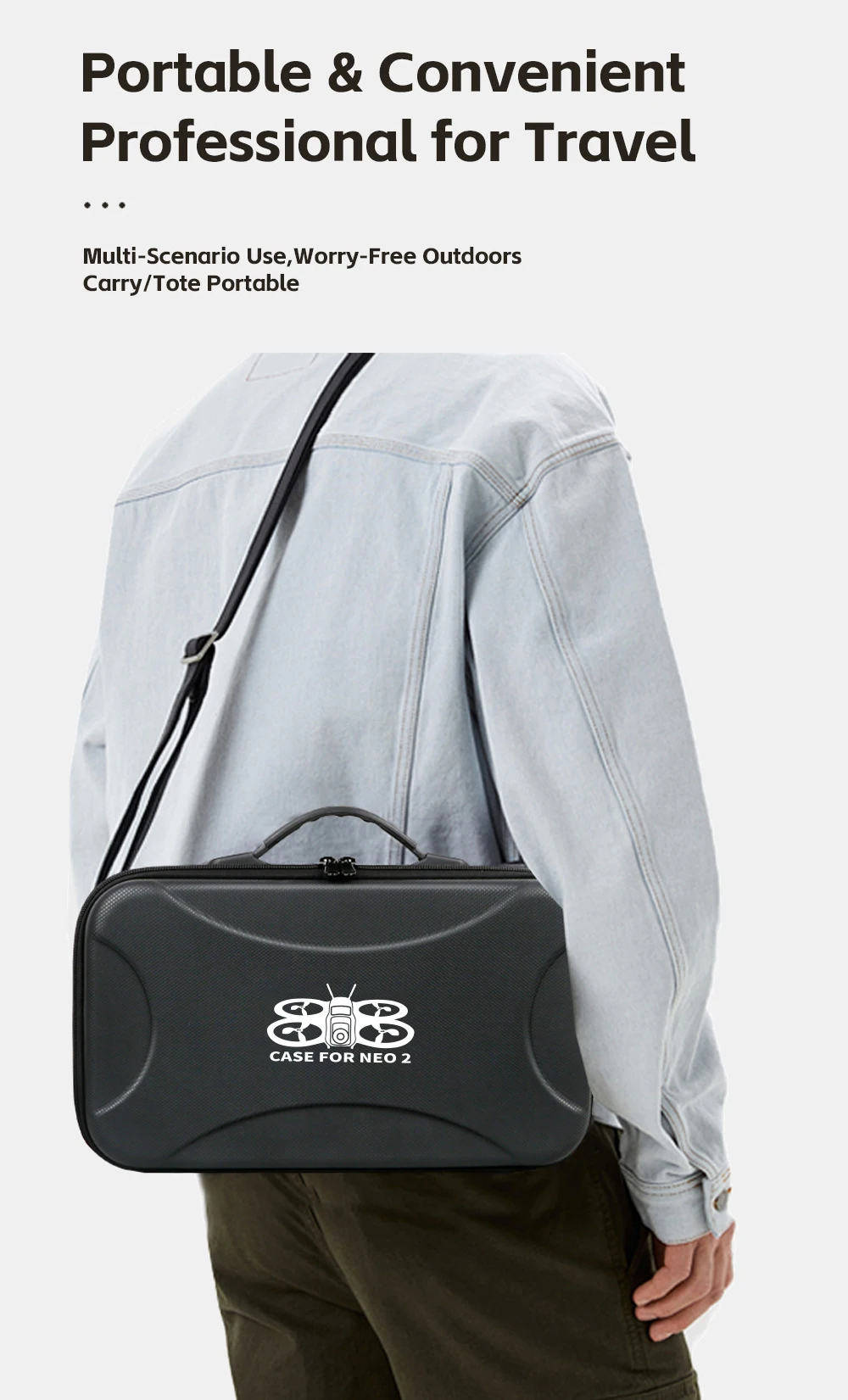 

Carrying Case for DJI Neo 2, Travel Hard Case Storage Shoulder Bag for Neo 2 Fly More Combo,RC-N3 Remote Controller, Charger Hub