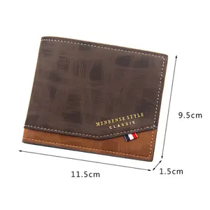 Men's Short Wallets Short Classic, Pocket-Pocket Holder, Small Men's Wallet, Matte Leather Holder Main Main Sales Mini Wallet - №4