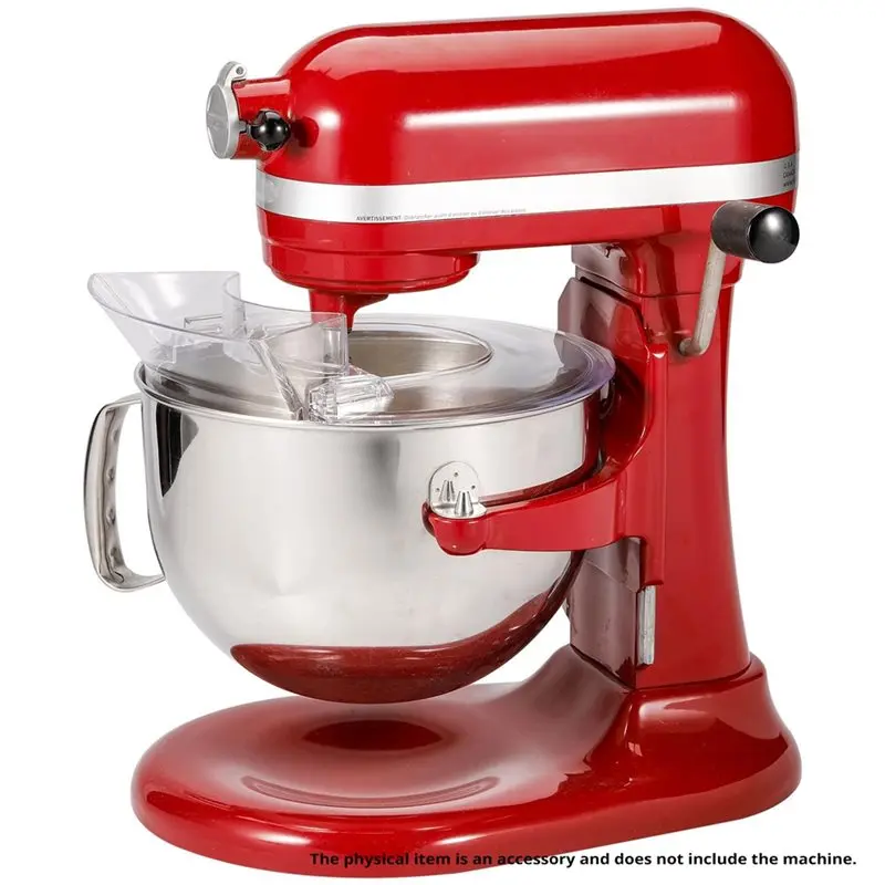 AT28-5.5-7 QT Bowl-Lift Mixer Pouring Shield For Kitchenaid, Clear Splash Guard With Pour Chute