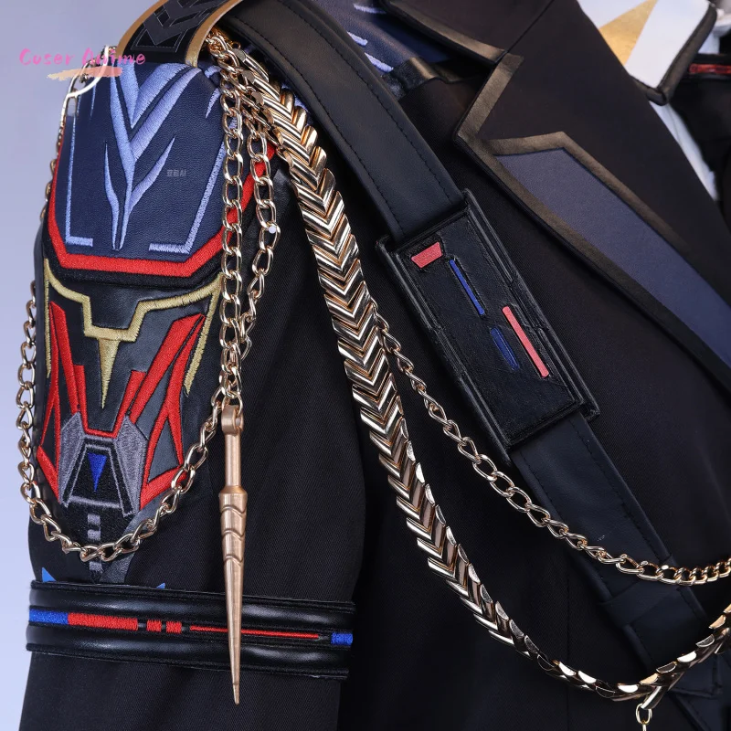 사랑과 Deepspace Caleb 코스프레 의상 Farspace 대령 유니폼 트렌치 할로윈 파티 여성용 남성용 카니발 Cos 소품