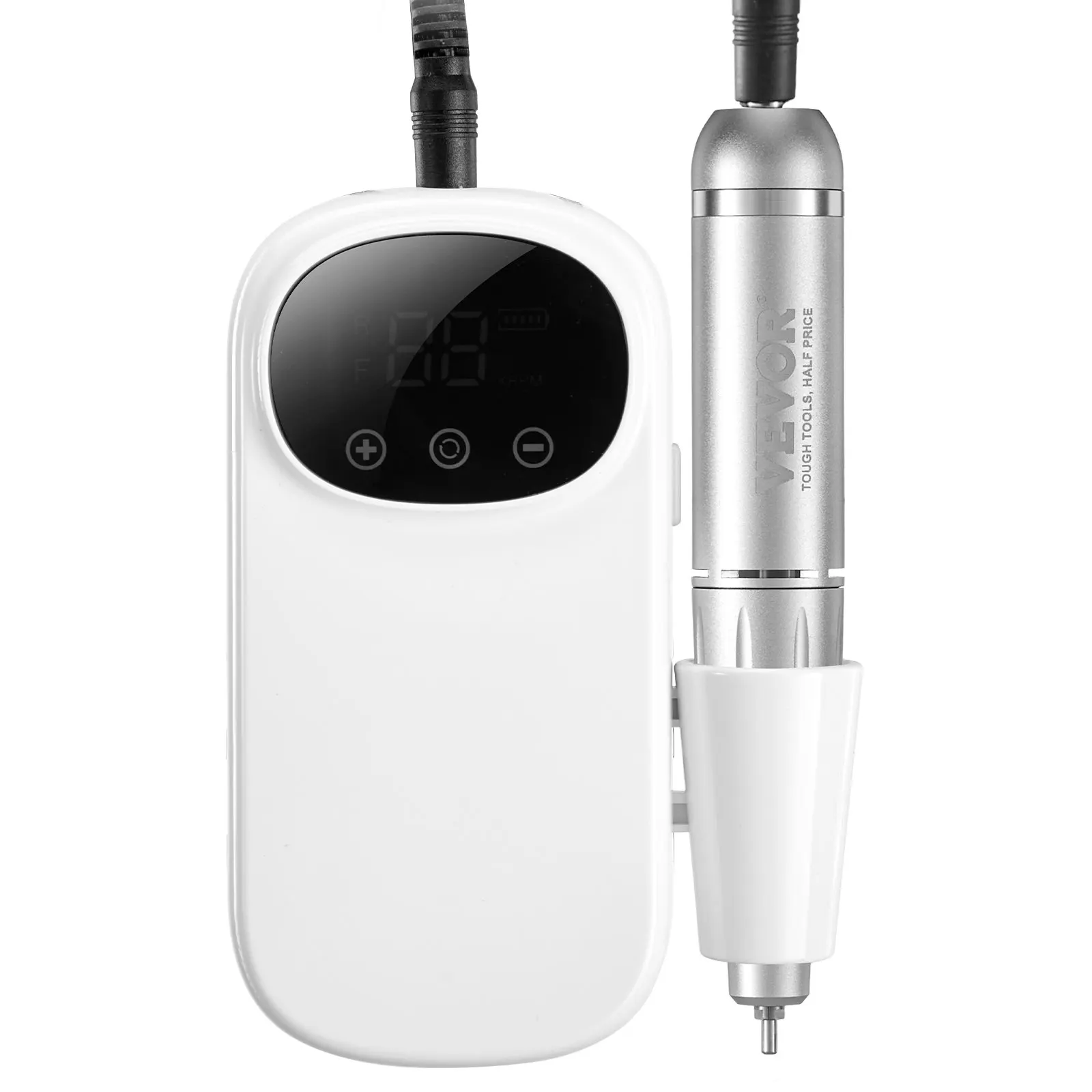 Elektrischer wiederaufladbarer Nagelbohrer, 35.000 U/min tragbare kabellose Nagel-E-Feilenmaschine, Acryl-Gel-Schleifwerkzeug mit LCD-Display