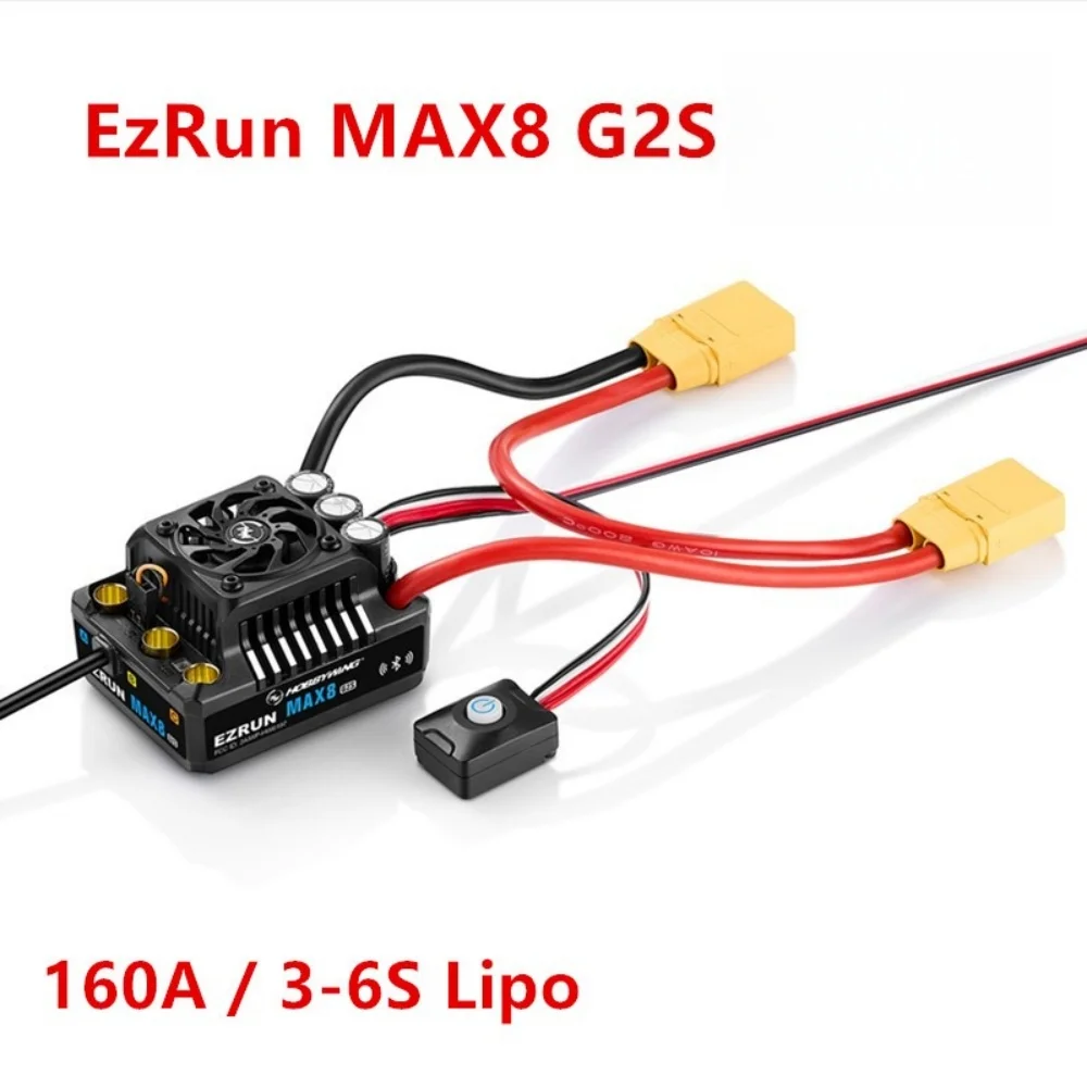 FATJAY Hobbywing Power System Combo EzRun MAX8 G2S 160A Sensored Brushless 3-6S ESC and 2250KV 2500KV Motor for 1/8 Car Buggy