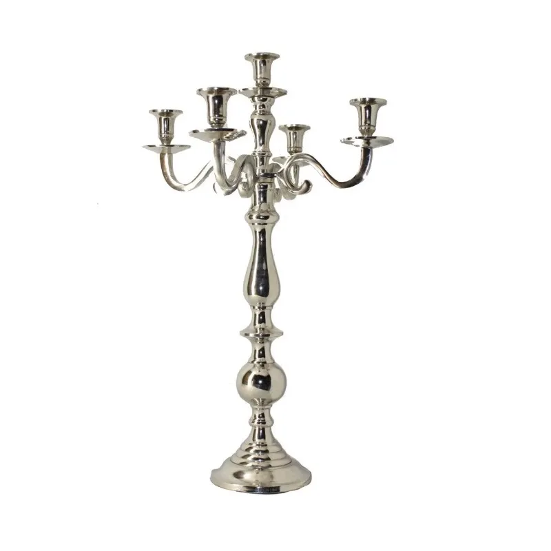 Tall Iron Metal Candle Holder for Banquet Hall Decoration, Elegant Design, Multiple Candle Arms