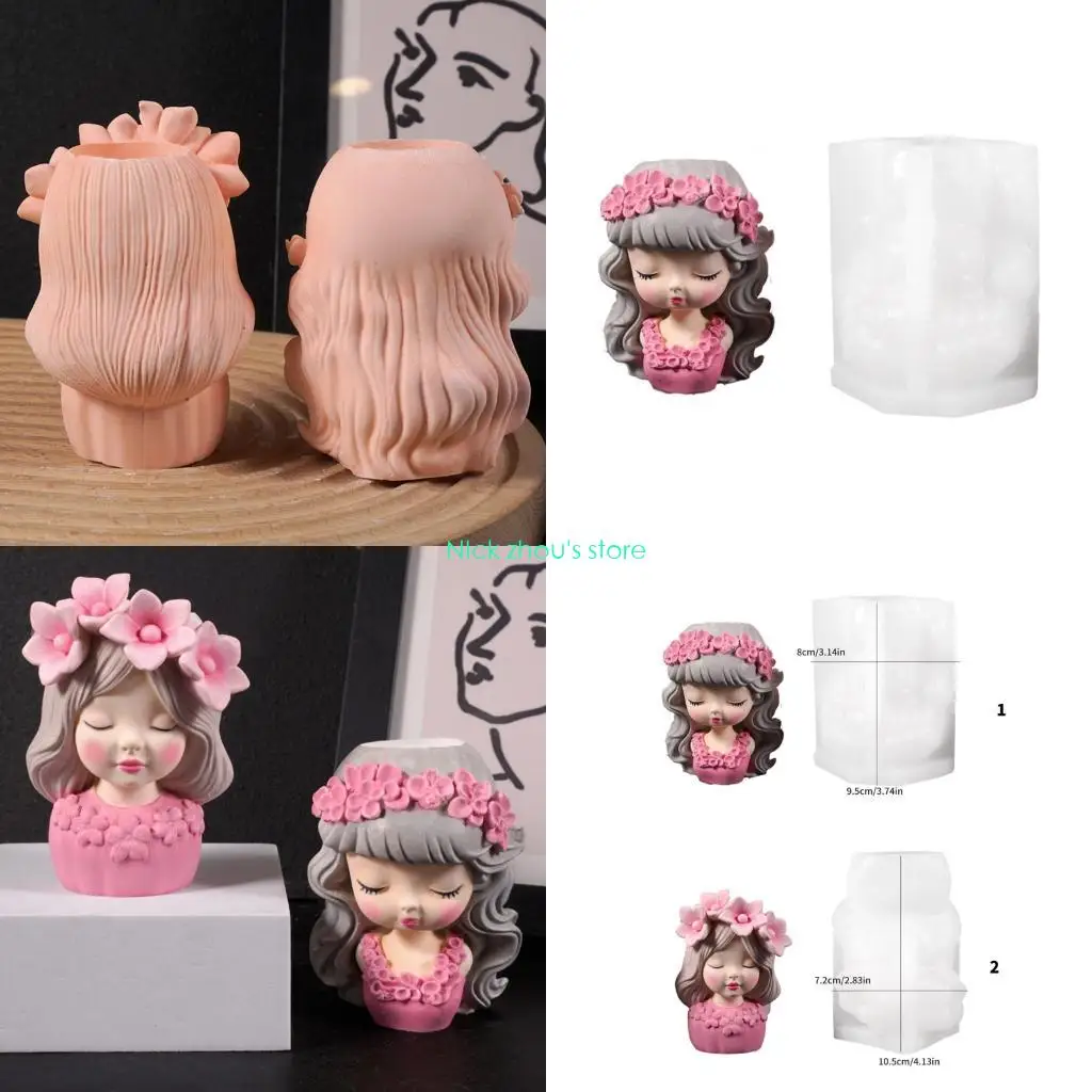 

E15E Декоративный венок Детский эластомер, отлитый для бетонных чаш для цветов, ремесленные проекты