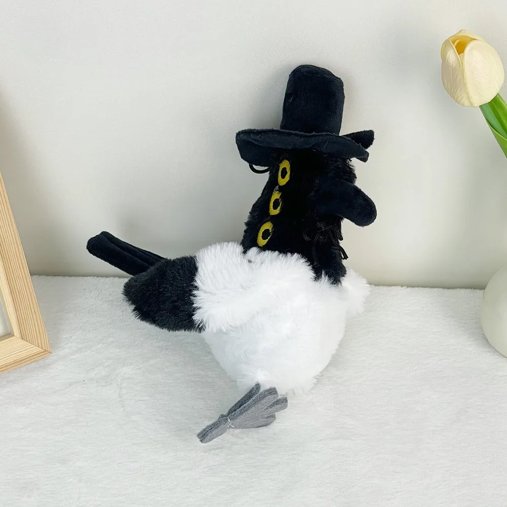 جديد شيطان الصيادين ألعاب من نسيج مخملي لطيف الأرجواني النمر قبعة سوداء العقعق ثلاث عيون الوحش محشوة الحيوان هدية لعيد الهالوين عيد الميلاد