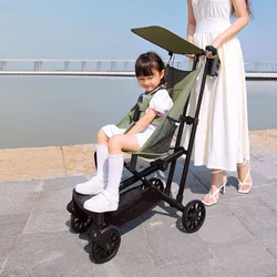 3.8KG Ultra-portable Pocket Car, Anti-camping Chair Design Baby Cars, Children Walking Portable Trolley Folding Summer Strollers