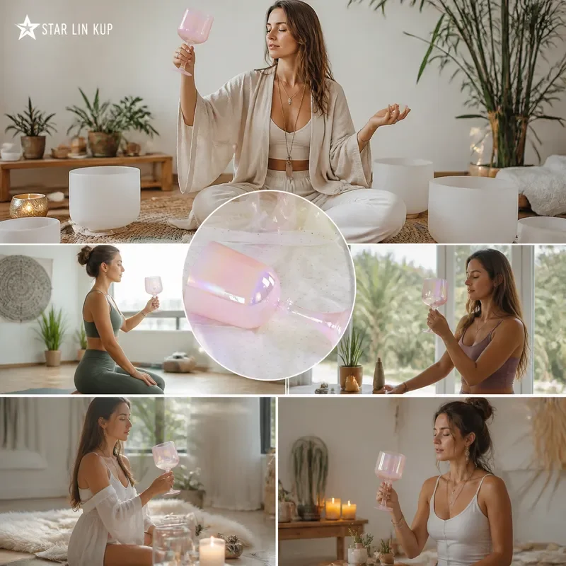 STAR LIN KUP 432Hz Crystal Singing Bowl for Meditation Yoga Sound Healing Spiritual Instrument Customized Tunes Chalice