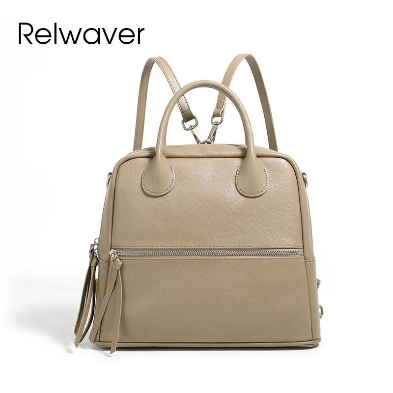 

Relwaver genuine leather backpack multi-function women bag 2025 spring summer chic women shoulder bag fashion stylish handbags