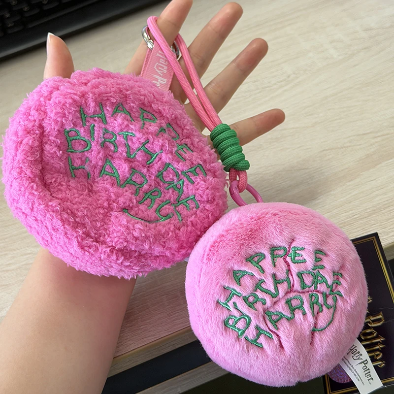 Official Wizarding World Harry Potter Cake Plush Toy, Usable as a Coin Purse Bag Pendant, Ideal Gift for Potterheads.