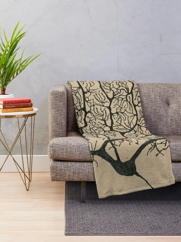 Cajal's neurons sketch Throw Blanket manga Decorative Throw Custom Soft Blankets