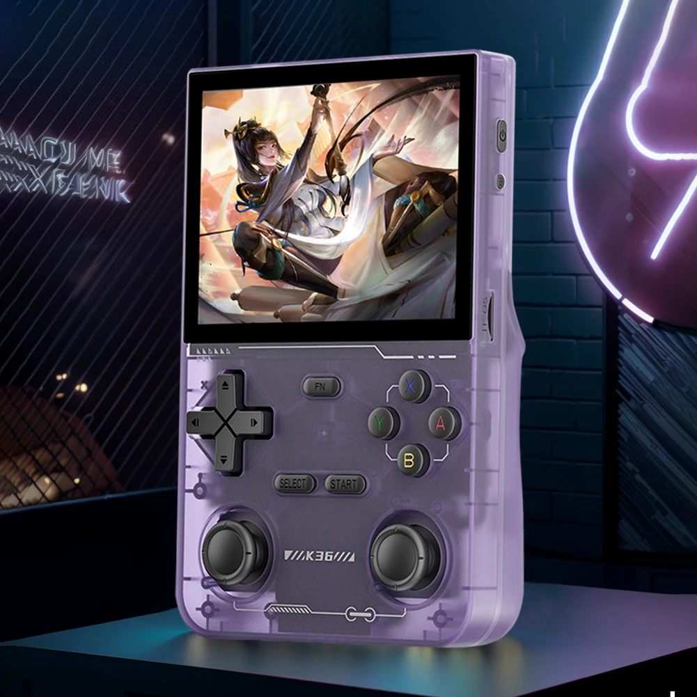 

Портативная игровая консоль K36 Retro с 3,5-дюймовым IPS-экраном, 16000 игр, эмулятор для PSP/MAME/N64/SS/DC ﻿
