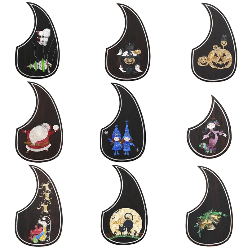 

Универсальная защитная накладка для акустической гитары 40-43 дюйма, акриловая, в мультяшном стиле, с декоративными элементами из палисандра