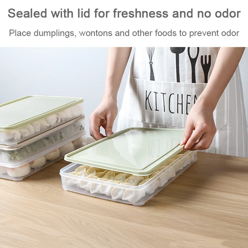 Domestic Refrigerator Quick Frozen Water Dumpling Storage Box Food Freezer Box Box Kitchen Accessories Preservation Sealed Box