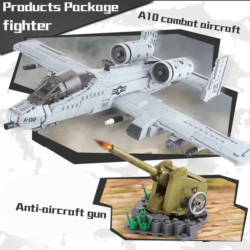 1713pcs Military The A10 F35 Fighter Building Blocks Thunderbolt II Warthog Fighter DIY WW2 Plane Brick Toys Gifts For Children