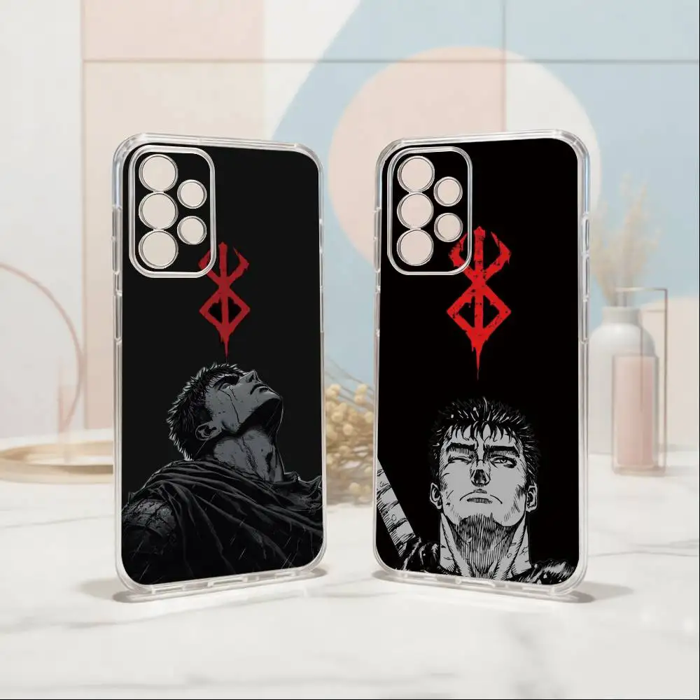 Berserk Guts Anime Phone Case For Samsung S25,S24,S21,S22,S23,S30,Ultra,S20,Plus,Fe Transparent Cover