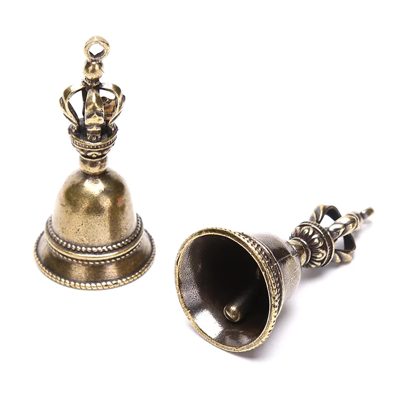 【S】1PC Brass Handicraft Magic Bell Wind Bell Bronze Bell Keychain Pendant