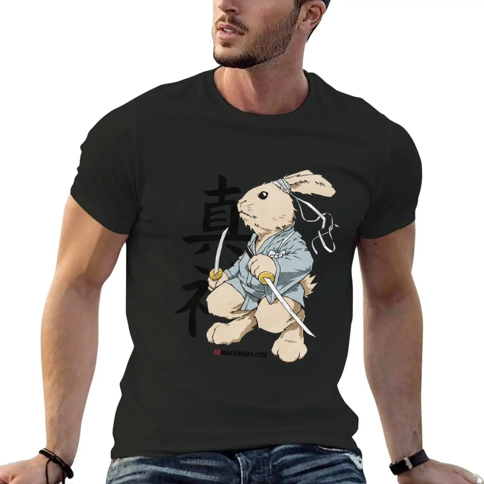 

SAMURAI RABBIT, USAGI BUSHI T-Shirt quick drying boys whites blanks mens funny t shirts