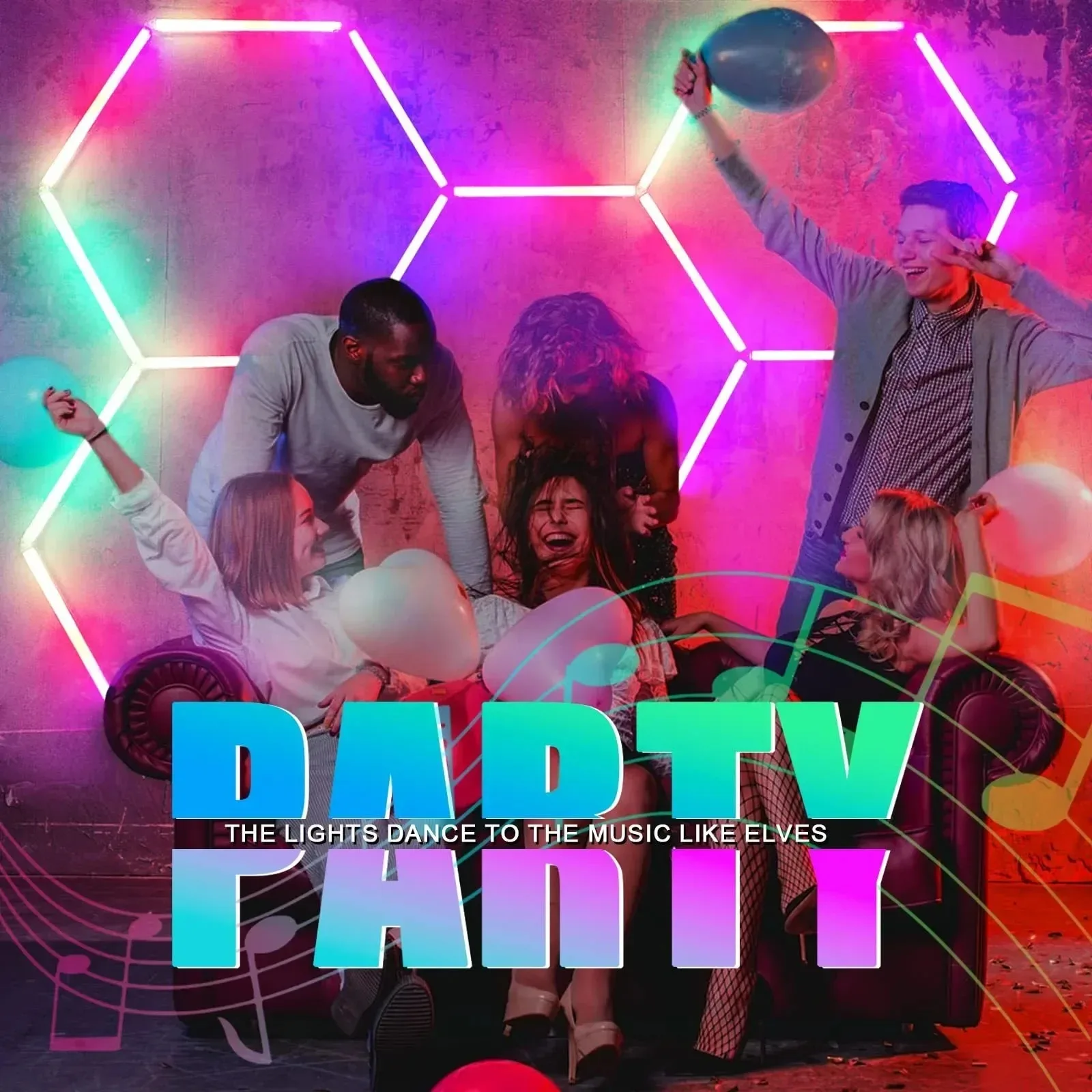 Customized RGB Hexagon LED Garage Light Honeycomb Ceiling Lamps With Remote APP Control for Car Wash Repair Gaming Room BarDecor