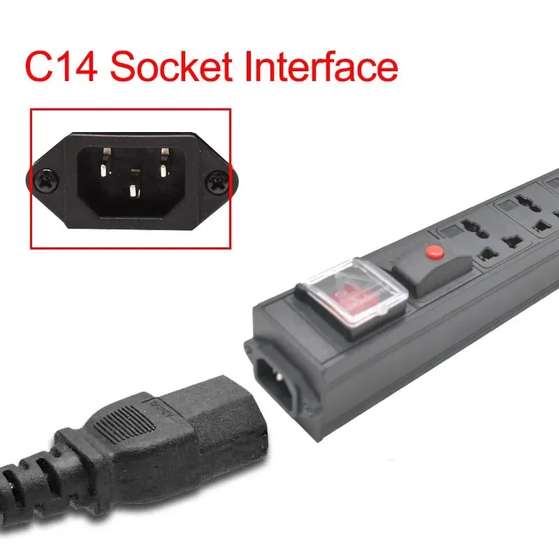 C14 port PDU power strip  2-11 Unit 10A Universal output socket Network Cabinet Rack Switch wireless Electrical Socket