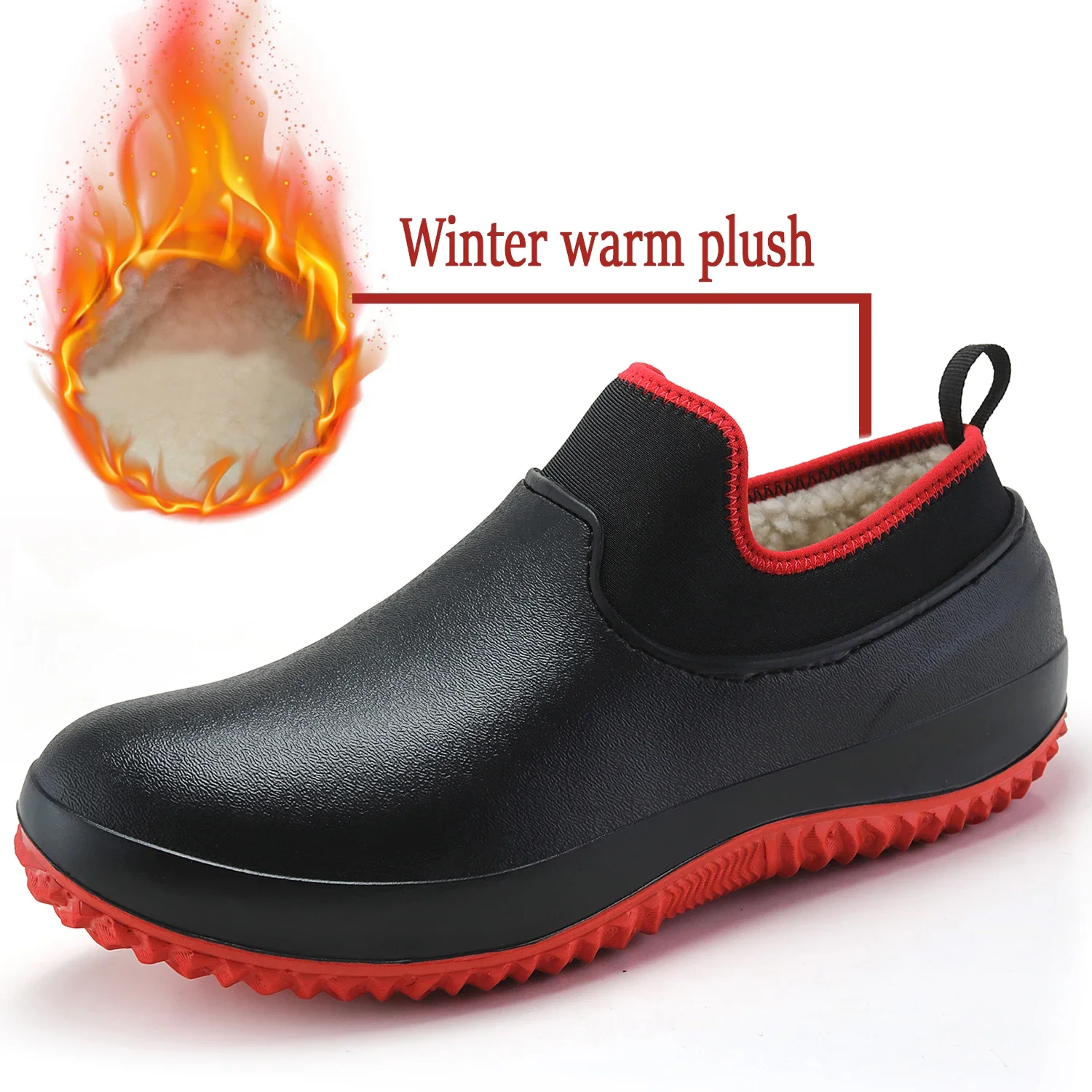 Unisex Herren Stiefel Herren Regenstiefel Warme Paar Schneestiefel Rutschfeste Schuhe Wasserdicht Paar Regenstiefel Wasserstiefel Arbeitsstiefel – Detail 5