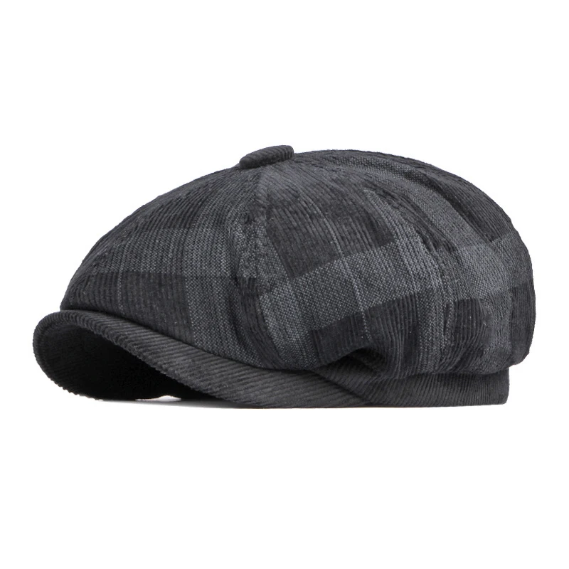 

Spring Autumn Newsboy Caps Men Fashion Plaid Octagonal Hat With Elastic Flat Cap Women British Style Berets Vintage Painter Hat