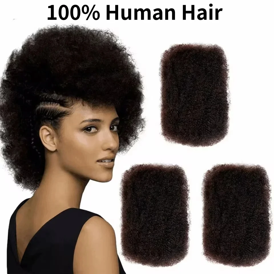 Picture 7: Afro Kinky Bulk Human Hair With Crochet for Dreadlocks Extensions Repair Locs Boho Style Spring Twist Braid Crochet Hair Braids