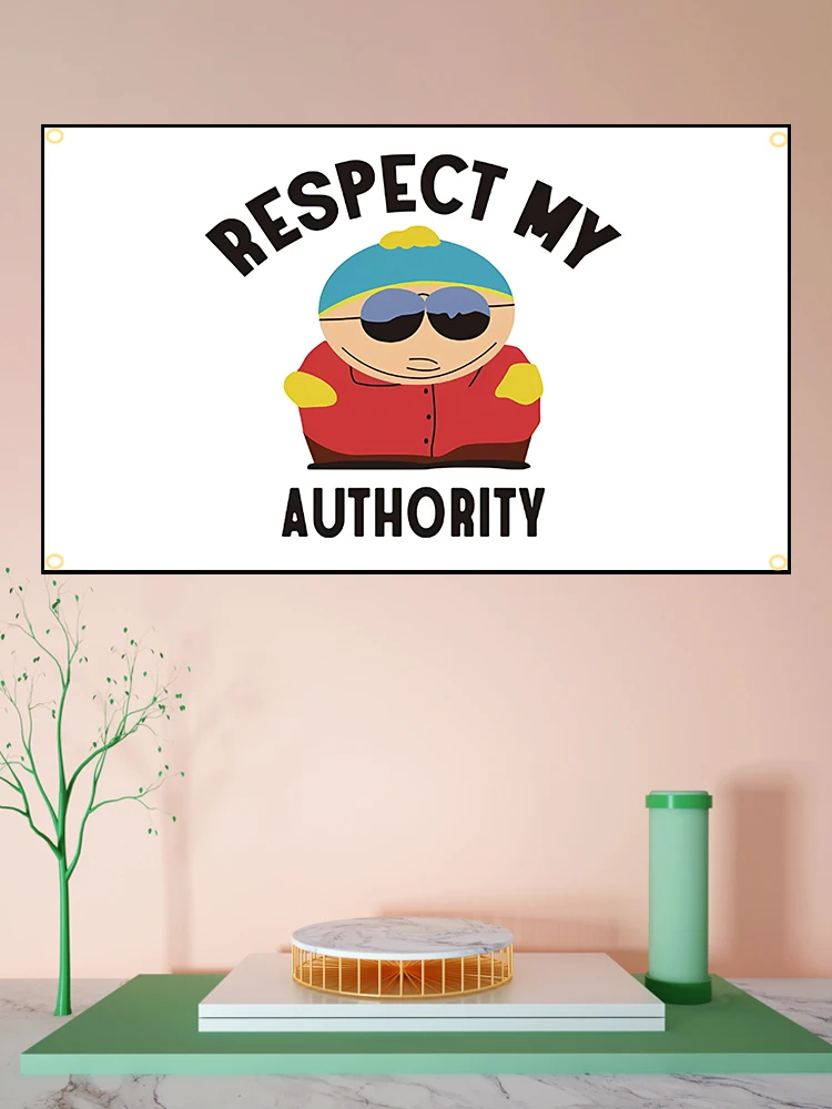 90x150cm 3X5FT Respect My Authority Flag Polyester Digital Printing Banner for Garage Wall Art Out Door Decoration