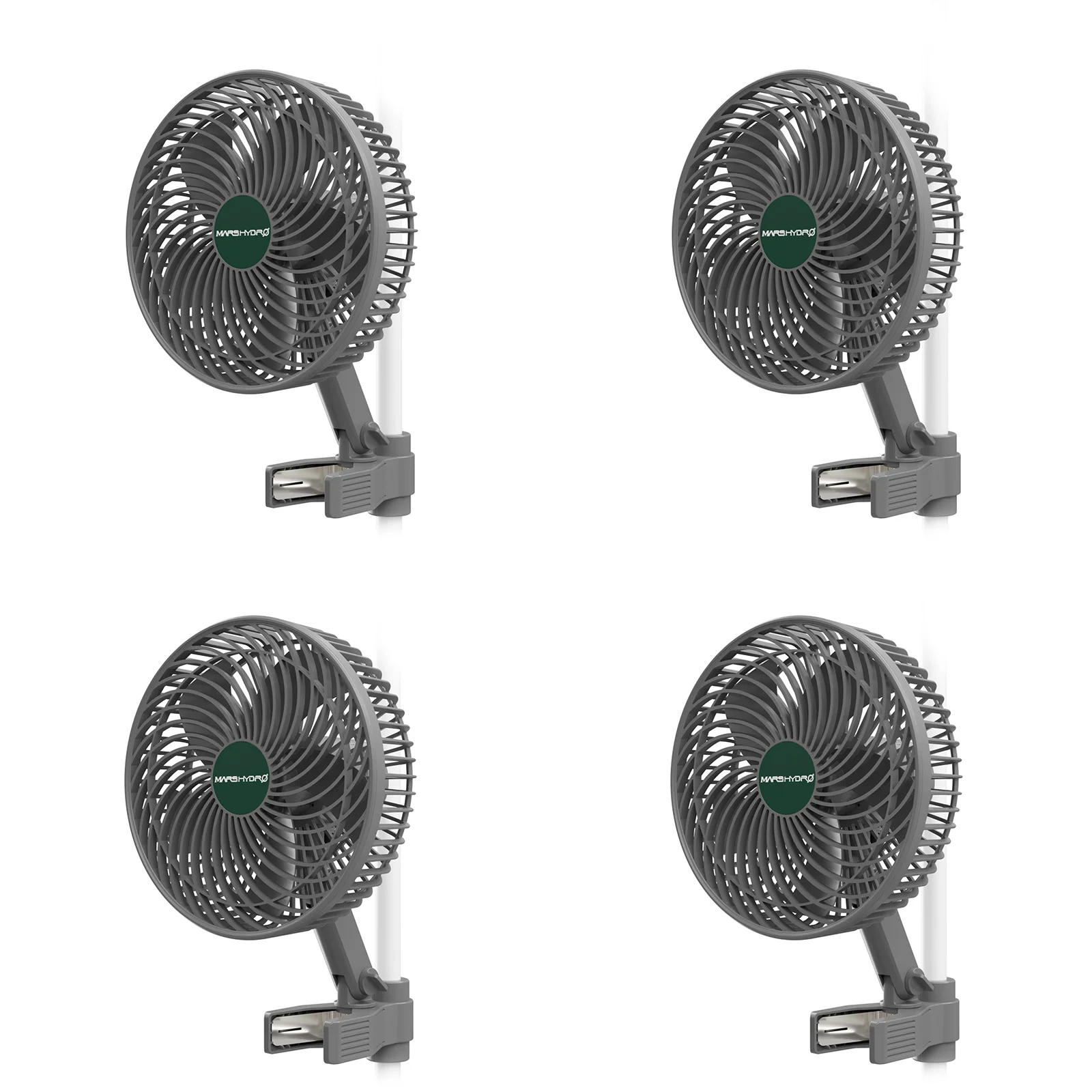 2026 Mars Hydro 6 inch Clip-on ventilator met automatische oscillatie, DC-motor, verstelbare kweektentventilator, 5 bladen, 10 snelheden, voor ruimtes
