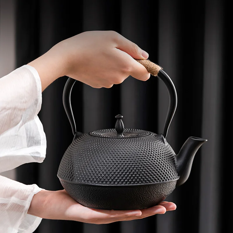 GIANXI Iron Tea Pot with Stainless Steel Infuser Cast Japanese Iron Teapot Oolong Tea Kung Fu Tea Puer Tea Tea Kettle