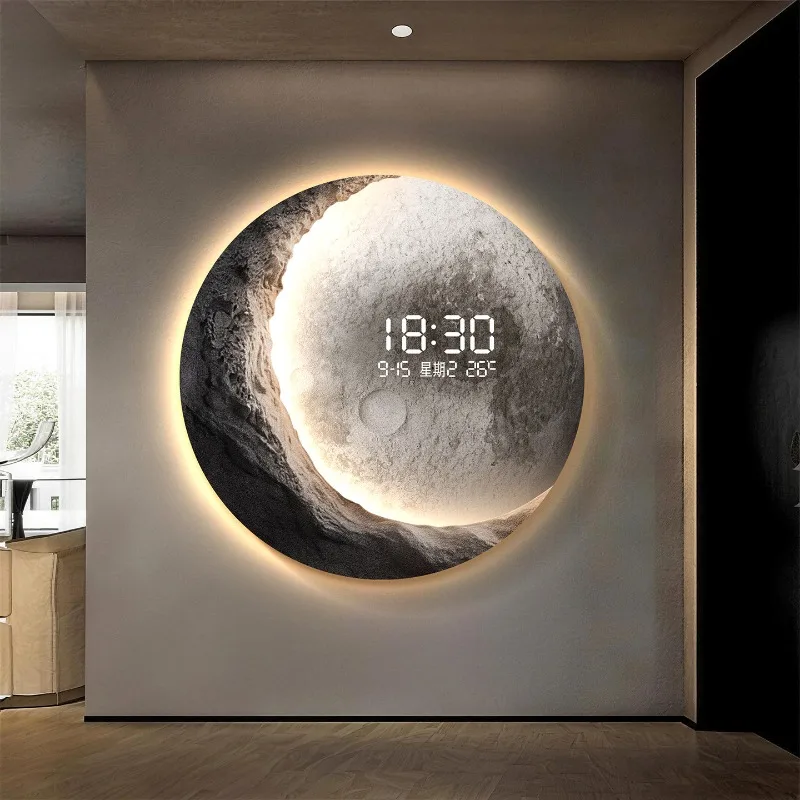 Round Design Wall Watch Luxury Led Modern Bedrooms Creative Fashion Clock Wall Restaurant Horloge Murale Ornaments Home Decor