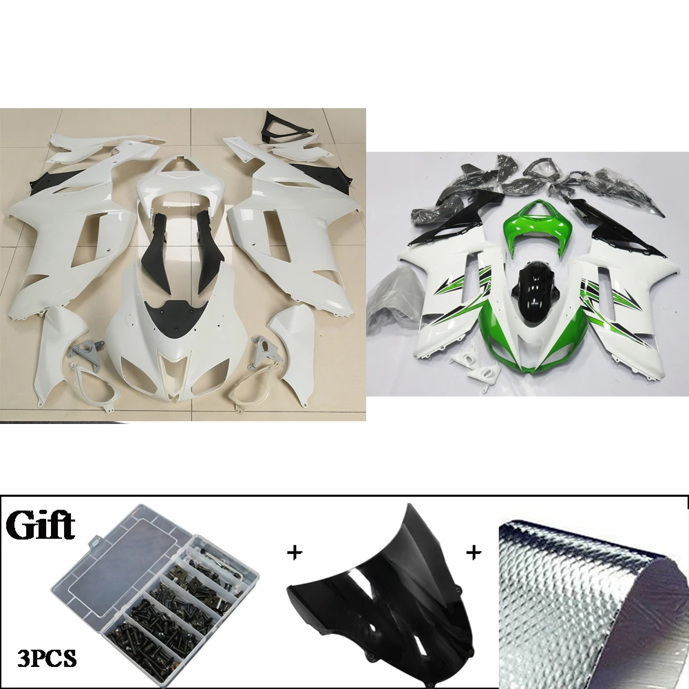 

ABS Injection Fairing Kit Body Work For KAWASAKI NINJA 636 ZX6R 2007 2008