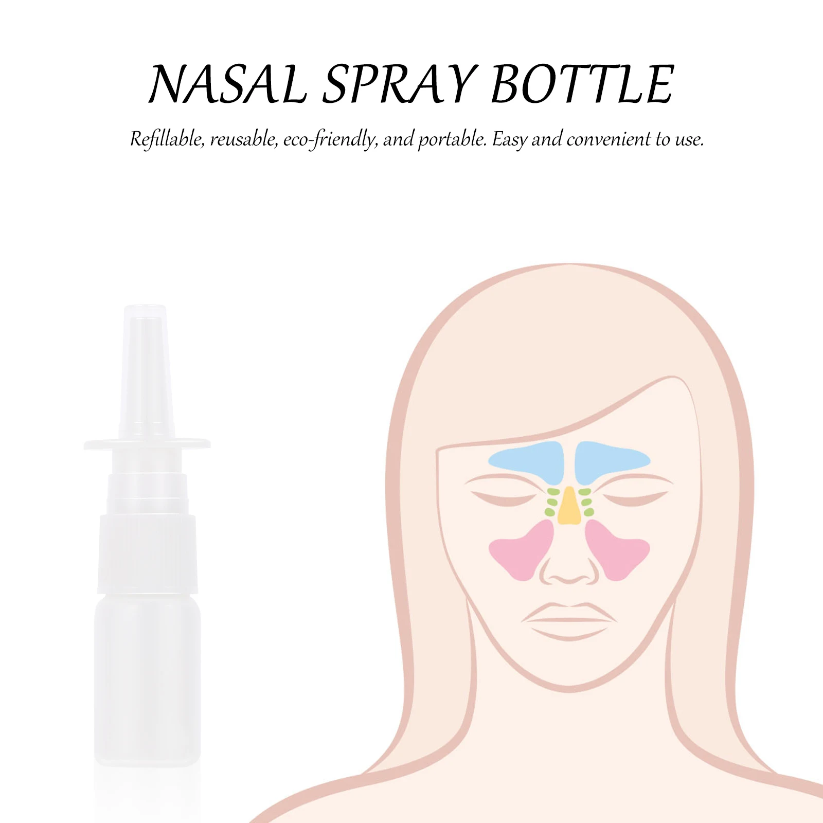 

20pcs Spray Bottles Plastic Small Portable Travel Empty Refillable Water Cleaning Allergie Fine Mist Nasal Eco Friendly