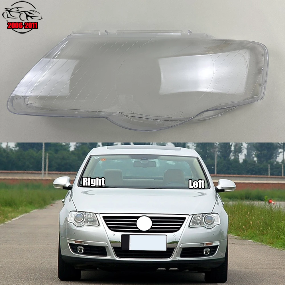 

For Volkswagen VW Passat B6 R36 2006-2011 Lamp Case Headlamp Cover Shell Transparent Lampshade Headlight Cover Lens Glass Caps