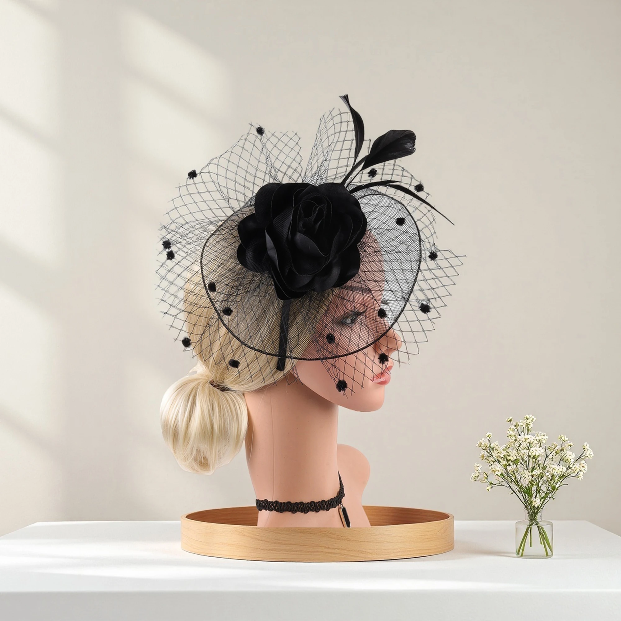 

Elegant Lace Headbands with Rhinestone Embellishments and Feather Accents for Wedding Bridal Hair Accessories