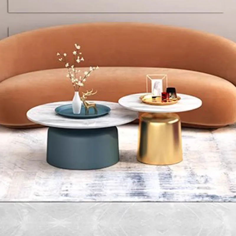 

Nordic Coffee Restaurant Side Table Mobile Console Sofa Marble Cafe Table Hallway Accent Mesitas De Noche Living Room Furniture